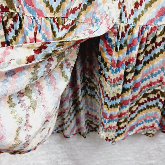 Skirt Maxi Peasant Size M-L Chevron Boho Whimsycore Festival Retro Tiered Y2K - Picture 6 of 12